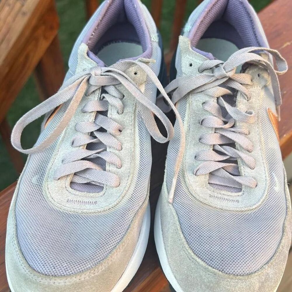 Nike Waffle One Youth 6.5 Women 8.5 Amethyst Purple Grey Running Jog Sneakers